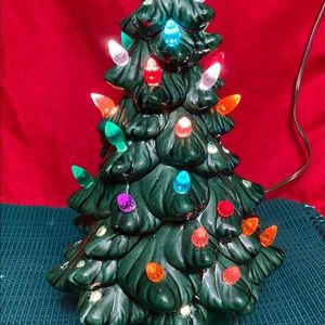 Vintage  12” Holland Mold / Ceramic Lighted Christmas Tree